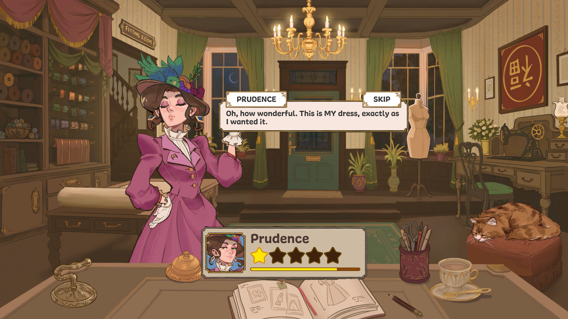 Dressmaker game dressmaking scene